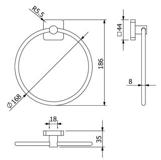 Полотенцедержатель Kludi Vela S 2597853 белый матовый