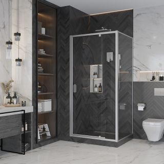 Душевой уголок Ambassador Elysium 111021103KX-80KX 90x80см хром/прозрачное