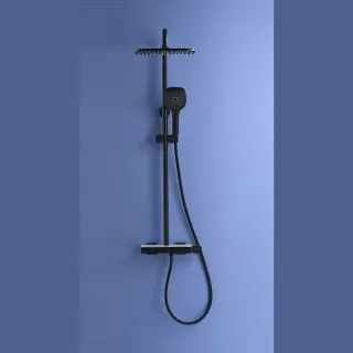 Душевая стойка Black&White Universe 5010ВUK чёрный матовый