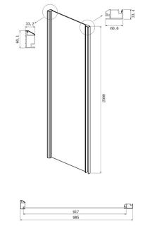 Душевой уголок Ambassador Intense 110021105IX-100IX 160x100см хром/прозрачное