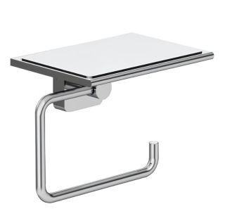 Держатель туалетной бумаги Kludi Vela S 2597105 с полкой для телефона хром