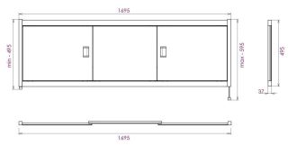 Экран под ванну Onika Монако 517008 170см белый