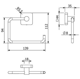 Держатель туалетной бумаги Kludi Vela S 2598253 белый матовый