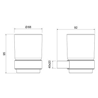 Стакан Timo Luiro 18531/00 хром