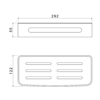 Полка Timo Luiro 18578/13 никель/белый