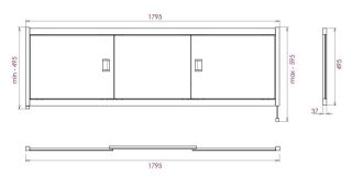 Экран под ванну Onika Монако 518005 180см белый