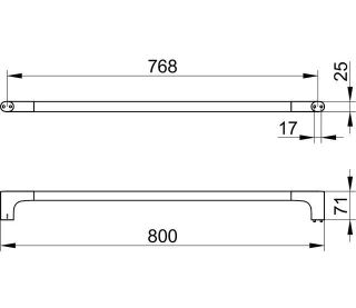 Держатель для полотенца Keuco Edition 11501010800 хром