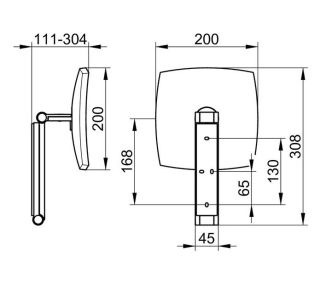 Зеркало косметическое Keuco iLook move 17613030000 бронза шлифованная