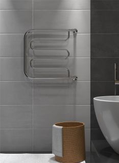 Полотенцесушитель водяной Indigo Фокстрот Standart FSW60-50P с полкой 60x50 см хром