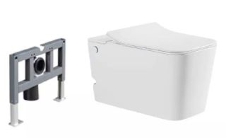 Импульсный унитаз с инсталляцией SantiLine SL-5032 белый