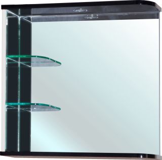 Зеркало с подсветкой Bellezza Рио 70см левое белый/чёрный 00000007190