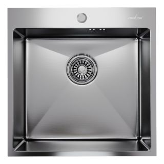 Мойка MIXLINE настольный монтаж 50х50 (3,0) вып 3 1/2, 20см с сифоном сатин PRO 547229