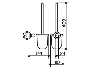 Ершик для унитаза Keuco Astor 02164019000 хром