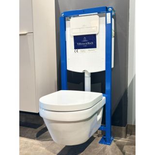 Унитаз Villeroy Boch с сиденьем+Инсталляционная система+Клавиша смыва 568CDR01 альпийский белый