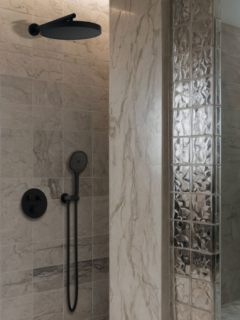 Душевая система с термостатом AltroBagno Bilancia 040416 NeOp черный матовый