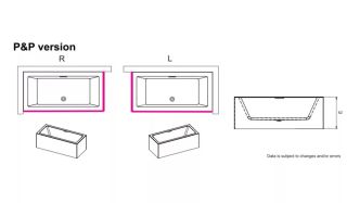 Акриловая ванна Riho Rethink Cubic Plug and Play B106012005 L 180х80см белый
