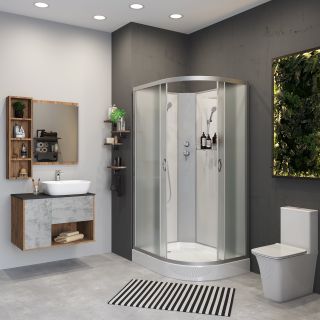 Душевая кабина Niagara NG-3312-14LBK 120x80см серебро/матовое