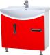 Тумба под раковину Bellezza Лагуна 75см красный 00000001389