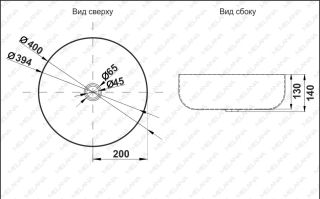 Накладная раковина Lake Melana ProfLine 40см сатин