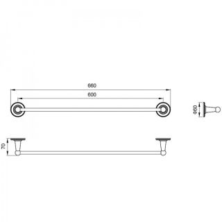 Полотенцедержатель Timo Nelson хром 150053/00