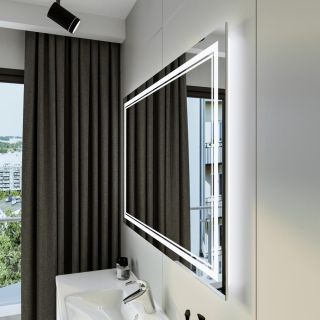 Зеркало с подсветкой Бриклаер Эстель-2 4627125414329 120 см на взмах руки