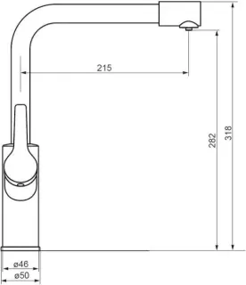 Смеситель для кухни Damixa Merkur 710771000 хром