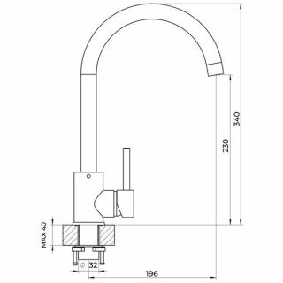Смеситель Polygran кухонный "АЛЬТАИР" В ТОН МОЙКИ песочный №302