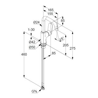 Смеситель для раковины Kludi X1 320280575 хром