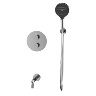 Термостатический смеситель для ванны и душа WHITECROSS Y YSET10TOPNIB брашированный никель