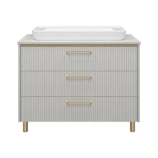 Напольная тумба под раковину Brevita Elche УТ000023946 101.2 см серый