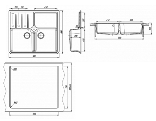 Кухонная мойка Florentina Остров жасмин