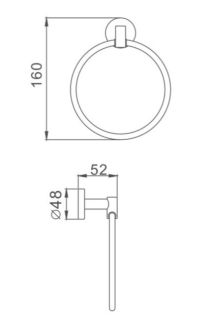 Полотенцедержатель Haiba HB1704 хром