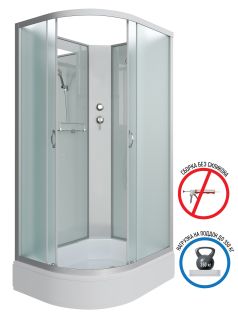 Душевая кабина Niagara NG-33194-14RBK 110x90см серебро/матовое