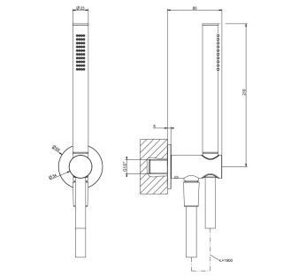 Душевая лейка Gessi Anello 63329.726 брашированная бронза
