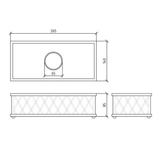 Салфетница Boheme золото 10232