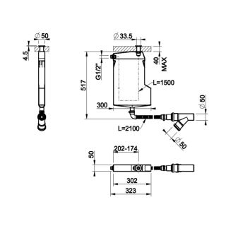 Система сбора воды для шланга ручного душа Gessi 54592.299 чёрный матовый