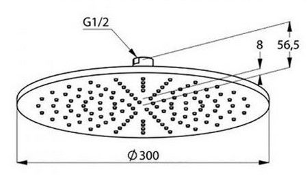 Верхний душ Kludi A-QA чёрный матовый 6433087-00