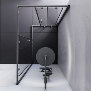 Душевой уголок Am.Pm Gem S 120x80см чёрный матовый W93G-404-120280-BT