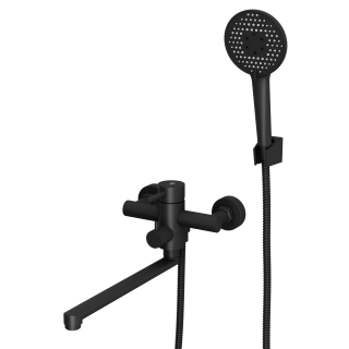 Смеситель для ванны с длинным поворотным изливом RUSH Melos (SUS1101-51Black)