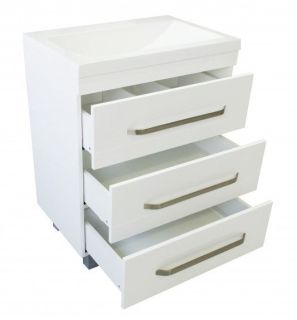 Напольная тумба под раковину Эстет Monaco ФР-00002263 70см три ящика белый