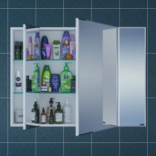 Зеркальный шкаф СанТа Стандарт 113012 100см белый