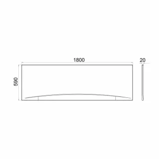 Фронтальный экран для ванны 1ACReal Palermo/Цезарь Щ0000028763 180 см