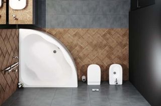 Акриловая ванна 1ACReal Moscow Щ0000045093 150 см с каркасом белый