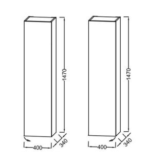 Пенал Jacob Delafon EB1850D-N18 40 см меламин белый