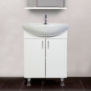 Тумба с раковиной Orange Роса LA-60TUW+RA белый