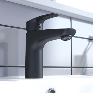 Смеситель для раковины IDDIS Ray чёрный матовый RAYBL00i01