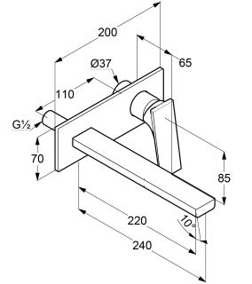 Смеситель для раковины Kludi Decus 542455375 белый матовый