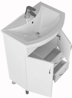 Тумба под раковину СанТа Сити 60см белый 201076