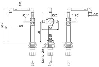 Смеситель для кухни Paulmark Loft Lo226006-401 антрацит