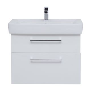 Тумба подвесная Dreja.Rus Q MAX 80 под умывальник Q-80, белый глянец